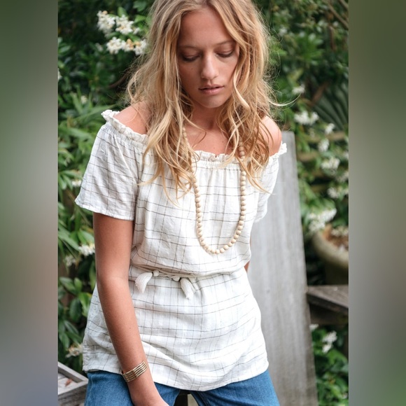 Sezane off-the-shoulder Lou top, size EU 42 / US 10 - Picture 1 of 10
